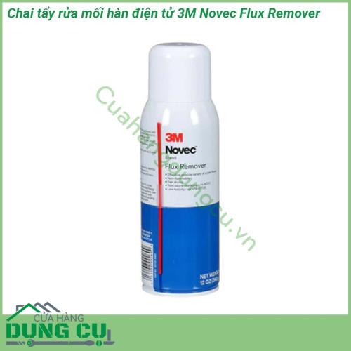 Chai tẩy rửa mối hàn điện tử 3M Novec Flux Remover là một chất tẩy rửa mạnh mẽ không cháy lý tưởng để loại bỏ một loạt các chất hàn được sử dụng trong sản xuất và sửa chữa điện tử