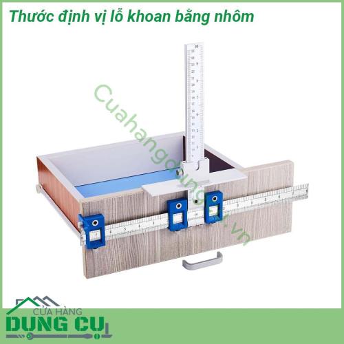 Thước định vị lỗ khoan bằng nhôm làm bằng nhôm và nhựa cứng ABS có độ bền cao khả năng chống ăn mòn và oxi hóa hoàn hảo  Số và vạch trên thước chuẩn nét rõ ràng có số đo theo cả hệ mét và hệ inch rất linh hoạt