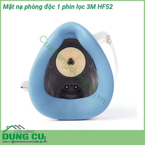 Mặt nạ phòng độc 1 phin lọc 3M HF52 thiết kế phù hợp với khuôn mặt người châu á  dây đeo tùy chỉnh mang lại sự kín thít cho khuôn mặt Chất liệu silicon mềm mại êm mang lại thoải mái cho người mang