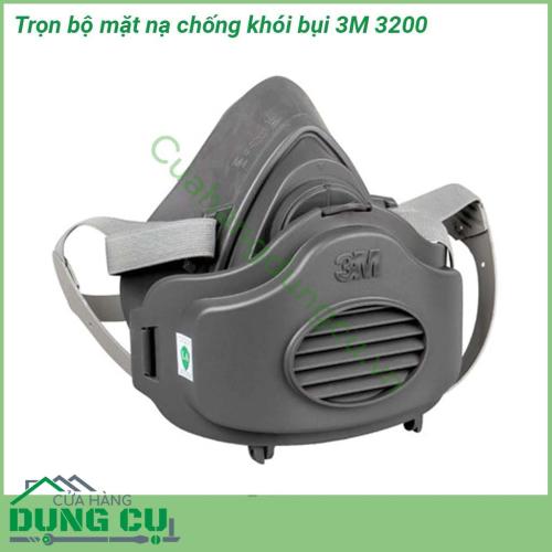 Trọn bộ mặt nạ chống khói bụi 3M 3200 thiết kế nhỏ gọn nhẹ nhàng chất liệu được làm từ silicon và nhựa cao cấp chịu được nhiệt độ độ ẩm cao ôm khít gương mặt giúp bạn có thể sử dụng lâu dài mà vẫn luôn cảm thấy thoải mái  