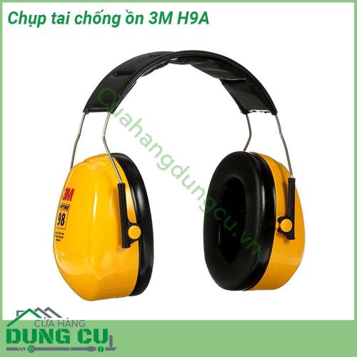 Chụp tai chống ồn 3M H9A cấu tạo từ nhựa ABS cứng cáp Lớp đệm mút êm ái tạo cảm giác thoải mái cho người đeo đảm bảo ôm khít vành tai Phần khung được thiết kế linh hoạt có thể điều chỉnh được độ cao và gập gọn Độ chống ồn NRR 25 dB