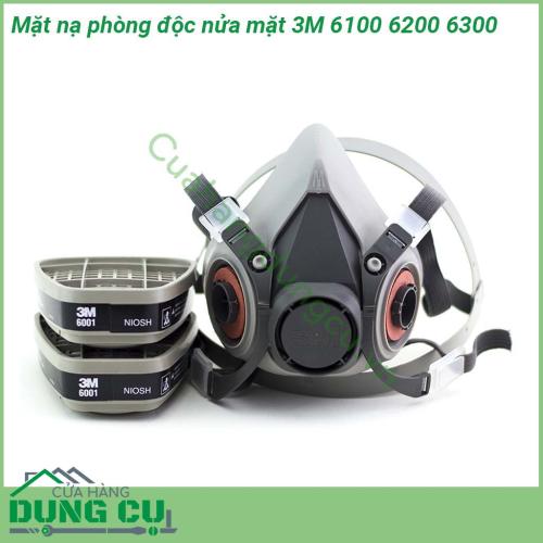 Mặt nạ phòng độc nửa mặt 3M 6100 6200 6300 có thể sử dụng nhiều lần được thiết kế ôm sát khuôn mặt gọn nhẹ đem lại cảm giác thoải mái cho người sử dụng khi đeo lâu dài  Mặt nạ 3M có thể dễ dàng mang theo và tháo dỡ