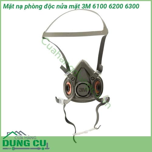 Mặt nạ phòng độc nửa mặt 3M 6100 6200 6300 có thể sử dụng nhiều lần được thiết kế ôm sát khuôn mặt gọn nhẹ đem lại cảm giác thoải mái cho người sử dụng khi đeo lâu dài  Mặt nạ 3M có thể dễ dàng mang theo và tháo dỡ