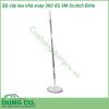 Bộ cây lau nhà xoay 360 độ 3M Scotch Brite Single Spin Mop thiết kế sang trọng tinh tế Cây lau nhà thép không gỉ chắc chắn có thể điều chỉnh độ dài tối đa lên tới 130cm Bông lau ướt sợi nhỏ siêu thấm hút và loại bỏ vết bẩn hiệu quả