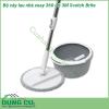 Bộ cây lau nhà xoay 360 độ 3M Scotch Brite Single Spin Mop thiết kế sang trọng tinh tế Cây lau nhà thép không gỉ chắc chắn có thể điều chỉnh độ dài tối đa lên tới 130cm Bông lau ướt sợi nhỏ siêu thấm hút và loại bỏ vết bẩn hiệu quả