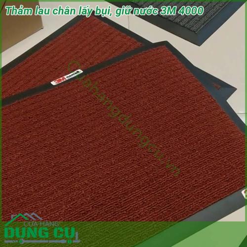 Thảm lau chân lấy bụi giữ nước 3M 4000 độ bền cao chịu nhiệt tốt thiết kế dạng sợi len và sợi nhựa cứng đan xen có đế nhựa tính thẩm mỹ cao màu sắc đa dạng sang trọng Có thể dùng cho khu vực văn phòng nhà xưởng khách sạn …