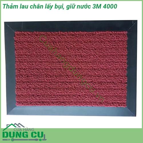 Thảm lau chân lấy bụi giữ nước 3M 4000 độ bền cao chịu nhiệt tốt thiết kế dạng sợi len và sợi nhựa cứng đan xen có đế nhựa tính thẩm mỹ cao màu sắc đa dạng sang trọng Có thể dùng cho khu vực văn phòng nhà xưởng khách sạn …