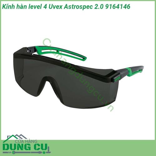 Kính hàn level 4 Uvex Astrospec 2 0 9164146 thiết kế hiện đại dễ dàng cất giữ tròng kính phủ lớp chống đọng sương chống trầy xước chống tia lửa hàn  Gọng kính với thiết kế có thể điều chỉnh linh hoạt giúp phù hợp và ôm khít với khuôn mặt tròng kính