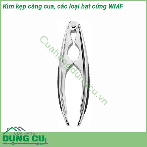 Kìm kẹp càng cua các loại hạt cứng WMF được chế tác từ thép 18 10 sáng bóng đẹp vĩnh cửu  Kích thước nhỏ gọn dễ dàng sử dụng  2 quai bọc cao su nhám chống trượt nên cầm chắc tay Bề mặt sáng bóng và siêu bền chống xước