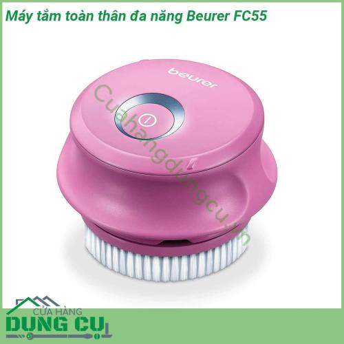 Máy tắm toàn thân đa năng Beurer FC55 nhỏ gọn chất liệu sản phẩm an toàn không gây kích ứng khó chịu cho làn da Tay cầm được thiết kế thông minh tiện ích Đầu cọ mềm mại đem lại cảm giác thư giãn khi sử dụng