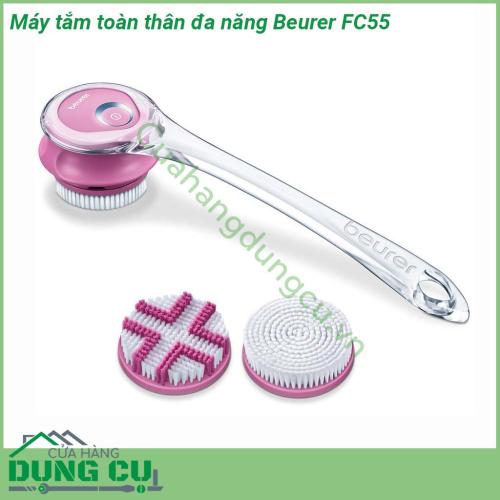 Máy tắm toàn thân đa năng Beurer FC55 nhỏ gọn chất liệu sản phẩm an toàn không gây kích ứng khó chịu cho làn da Tay cầm được thiết kế thông minh tiện ích Đầu cọ mềm mại đem lại cảm giác thư giãn khi sử dụng