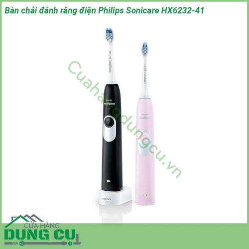 Bộ 2 Bàn chải đánh răng điện Philips Sonicare HX6232-41 được tích hợp nhiều tính năng hiện đại công nghệ Sonic cho phép nó dễ dàng loại bỏ các vết bẩn cứng đầu có trong kẽ răng của bạn và giúp làm sạch khoang miệng