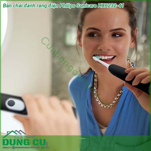 Bộ 2 Bàn chải đánh răng điện Philips Sonicare HX6232-41 được tích hợp nhiều tính năng hiện đại công nghệ Sonic cho phép nó dễ dàng loại bỏ các vết bẩn cứng đầu có trong kẽ răng của bạn và giúp làm sạch khoang miệng
