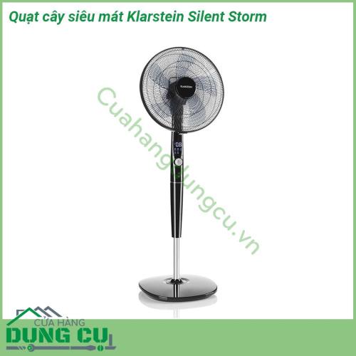 Quạt cây siêu mát Klarstein Silent Storm được thiết kế với rất nhiều các chức năng và có thể điều khiển sử dụng dễ dàng Quạt siêu hiện đại với 26 cấp độ gió  5 chế độ làm mát - thật tuyệt vời và tiện nghi  Chiều cao quạt tuỳ chỉnh từ 120-137cm