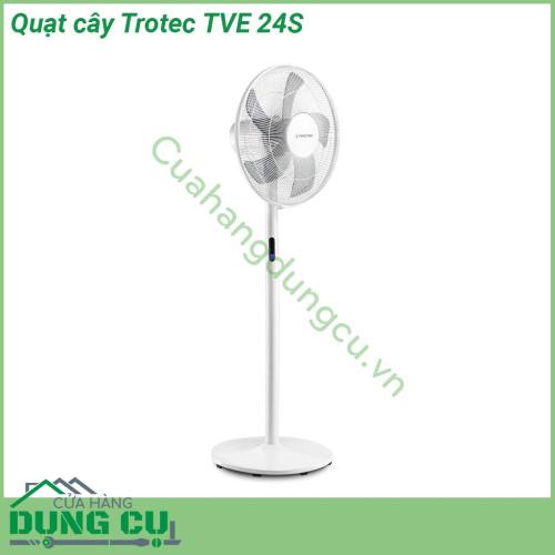 Quạt cây Trotec TVE 24S được thiết kế có kiểu dáng thanh lịch làm mát dễ chịu mà không gây tiếng ồn lớn Màn hình LED thiết kế tinh tế Hoạt động bằng điều khiển từ xa và các chức năng hẹn giờ thực tế giúp người sử dụng thuận tiện hẹn giờ cho giấc ngủ ngon