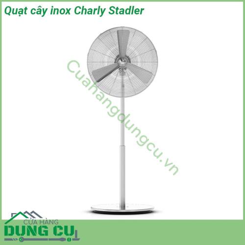 Quạt cây inox Charly Stadler với thiết kế giống như một tuabin máy bay phản lực cực kỳ đẹp Cánh quạt bằng chất liệu nhôm đúc cho phép quạt hoạt động với hiệu suất lên tới 6000m3 không khí trên một giờ