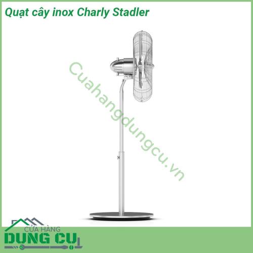 Quạt cây inox Charly Stadler với thiết kế giống như một tuabin máy bay phản lực cực kỳ đẹp Cánh quạt bằng chất liệu nhôm đúc cho phép quạt hoạt động với hiệu suất lên tới 6000m3 không khí trên một giờ