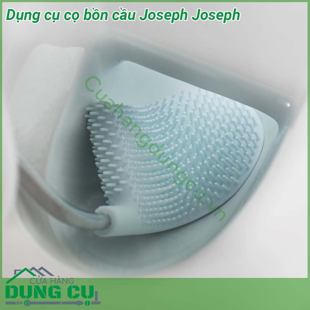 Dụng cụ cọ bồn cầu Joseph Joseph chất liệu không thấm nước cho phép chất lỏng thoát ra nhanh chóng ít nhỏ giọt giữa việc làm sạch và cất giữ  Thiết kế chống tắc nghẽn khoảng cách giữa các sợi lông rộng đảm bảo chất bẩn dễ dàng rửa sạch