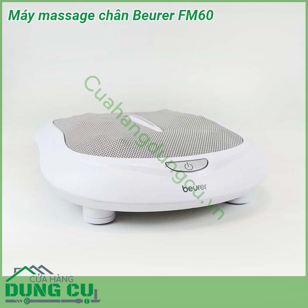 Máy massage chân Beurer FM60 được thiết kế với 6 đầu massage với 18 đầu (núm) massage theo khuôn hình bàn chân của bạn với mỗi khu vực có 3 đầu quay massage nhỏ sẽ mát xa nhẹ nhàng êm ái các huyệt đạo vùng gan bàn chân mang lại cảm giác thư thái dễ chịu