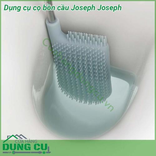 Dụng cụ cọ bồn cầu Joseph Joseph chất liệu không thấm nước cho phép chất lỏng thoát ra nhanh chóng ít nhỏ giọt giữa việc làm sạch và cất giữ  Thiết kế chống tắc nghẽn khoảng cách giữa các sợi lông rộng đảm bảo chất bẩn dễ dàng rửa sạch