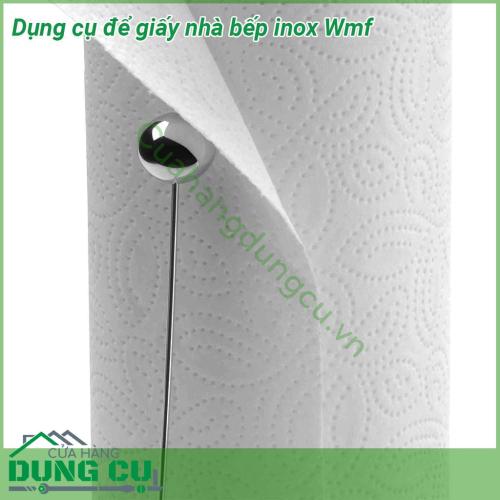 Dụng cụ để giấy nhà bếp inox Wmf dùng để đặt cuộn giấy lau đồ dùng nhà bếp Giá sử dụng cho cuộn giấy dài 23cm trở xuống thích hợp trong phòng bếp phòng ăn để lau mặt bàn làm việc