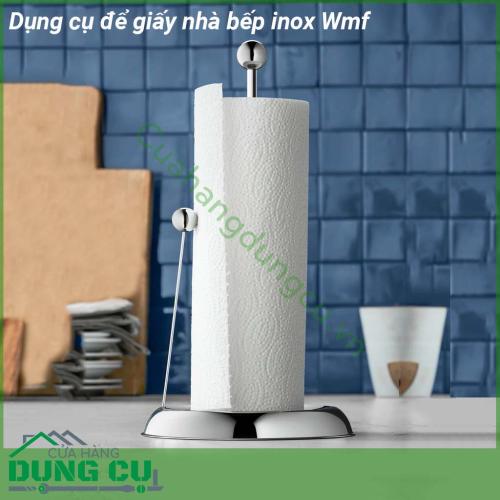 Dụng cụ để giấy nhà bếp inox Wmf dùng để đặt cuộn giấy lau đồ dùng nhà bếp Giá sử dụng cho cuộn giấy dài 23cm trở xuống thích hợp trong phòng bếp phòng ăn để lau mặt bàn làm việc