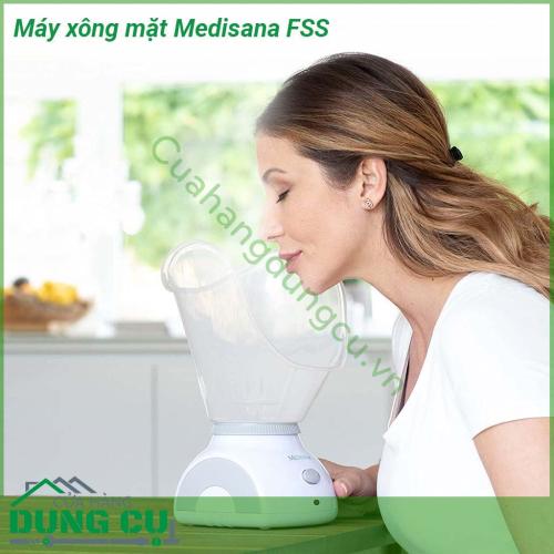 Máy xông mặt Medisana FSS là một thiết bị làm đẹp của Medisana sử dụng hơi nước để tẩy rửa và loại bỏ những lớp tế bào chết trên da bụi bẩn ẩn sâu dưới da làm cho da mặt bạn trở lên mềm mịn sáng khỏe đẹp