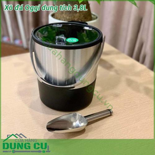 Xô đá Oggi dung tích 3 8L với thiết kế sâu lòng xô ngâm rượu hay xô ướp rượu được sử dụng bằng cách đổ nước đá đá viên và đặt rượu bia bên trong rất tiện lợi Sản phẩm có thiết kế tay cầm giúp cho bạn dễ dàng hơn khi di chuyển