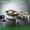 Nồi lẩu hấp 2 trong 1 WMF Hot Pot Lono được làm từ chất liệu thép không gỉ an toàn với người dùng  với hình dáng nhỏ gọn nắp kính cao cấp có thể nhìn xuyên thấu giúp dễ dàng theo dõi quá trình đun nấu và nấu nướng  