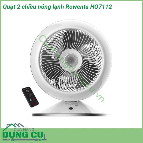 Quạt 2 chiều nóng lạnh Rowenta HQ7112 thiết kế nhỏ gọn  sự kết hợp giữa máy sưởi và quạt trong một thiết bị  Máy sở hữu công nghệ Air Circulation 2 trong 1 cho sự mát mẻ vào mùa hè và ấm áp vào mùa đông  