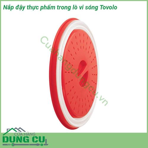Nắp đậy thực phẩm trong lò vi sóng Tovolo được làm bằng nhựa và silicone an toàn không chứa BPA an toàn khi sử dụng trong lò vi sóng Các lỗ nhỏ trên đỉnh nắp giúp hơi nước thoát ra ngoài lưu thông để ngăn ngừa sự tích tụ hơi nước