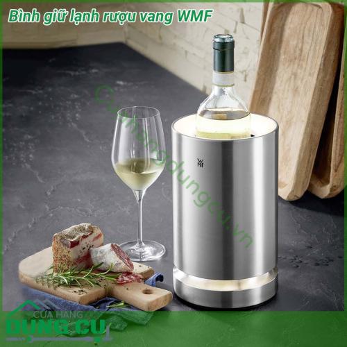 Bình giữ lạnh rượu vang WMF một sản phẩm giúp bạn có thể tận hưởng hương vị rượu ngon nhất đậm đà nhất bất cứ khi nào bạn muốn Thiết kế nhỏ gọn đơn giản giúp bạn mang đi bất cứ nơi đâu đến bất cứ buổi tiệc nào