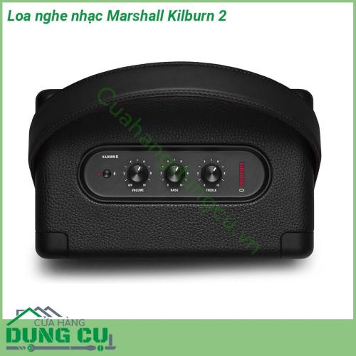 Loa nghe nhạc Marshall Kilburn 2 được thiết kế sang trọng cổ điển Sự kết hợp giữa da nhựa cao cấp và màn hình kim loại mang đến một tổng thể không chê vào đâu được Với trọng lượng 2 5kg cảm giác cầm rất chắc chắn thuận tiện cho bạn mang theo bất cứ đâu