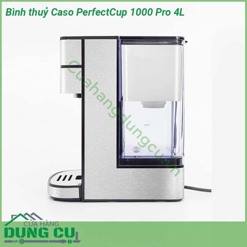 Bình thuỷ Caso PerfectCup 1000 Pro 4L được thiết kế dày dặn chắc chắn an toàn với kiểu dáng thời trang phù hợp với không gian những ngôi nhà hiện đại  Màn hình Led cảm ứng nhiệt độ được điều chỉnh với mức cài đặt khác nhau từ 70 đến 100°C