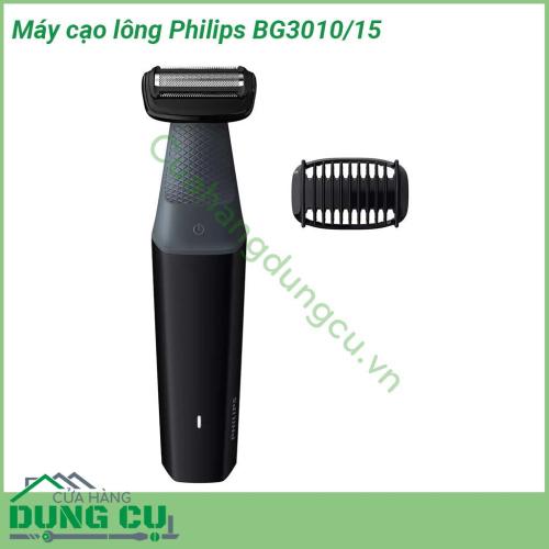 Máy cạo lông Philips BG3010 15 có trọng lượng nhẹ nhỏ gọn và được thiết kế nhẹ nhàng nhất có thể  Máy cạo lông được thiết kế cho cả điều kiện khô và ướt không thấm nước và có thể được sử dụng trong hoặc ngoài vòi hoa sen