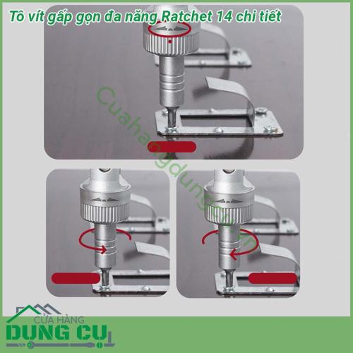 Bộ tuốc nơ vít đảo chiều 14 đầu vặn đa năng No2885 nhỏ gọn cứng cáp  chất liệu thép hợp kim không gỉ chắc chắn giúp tăng khả năng chống mài mòn chống gỉ sét Tay cầm được làm bằng nhựa ABS chống trượt thoải mái khi cầm đẹp và trang nhã