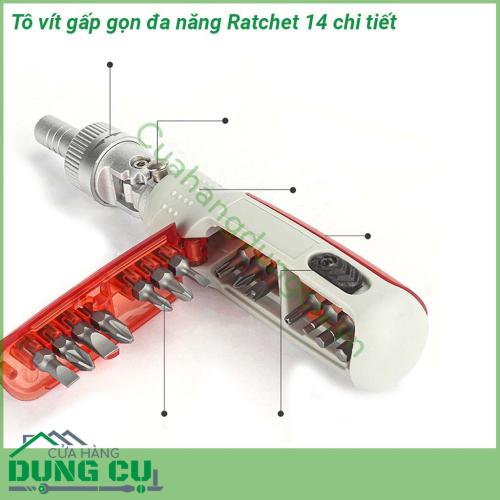 Bộ tuốc nơ vít đảo chiều 14 đầu vặn đa năng No2885 nhỏ gọn cứng cáp  chất liệu thép hợp kim không gỉ chắc chắn giúp tăng khả năng chống mài mòn chống gỉ sét Tay cầm được làm bằng nhựa ABS chống trượt thoải mái khi cầm đẹp và trang nhã