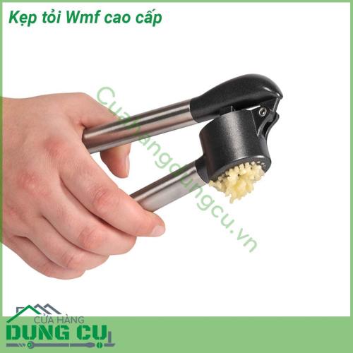 Kẹp tỏi Wmf cao cấp thiết thực và thanh lịch chất liệu cao cấp thép không gỉ Cromargan 18 10 bóng mờ các bộ phận chắc chắn thiết kế tạo lực hỗ trợ ép tỏi được dễ dàng