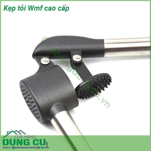 Kẹp tỏi Wmf cao cấp thiết thực và thanh lịch chất liệu cao cấp thép không gỉ Cromargan 18 10 bóng mờ các bộ phận chắc chắn thiết kế tạo lực hỗ trợ ép tỏi được dễ dàng