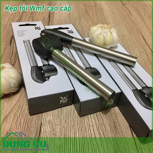 Kẹp tỏi Wmf cao cấp thiết thực và thanh lịch chất liệu cao cấp thép không gỉ Cromargan 18 10 bóng mờ các bộ phận chắc chắn thiết kế tạo lực hỗ trợ ép tỏi được dễ dàng