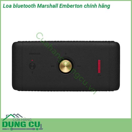 Loa bluetooth Marshall Emberton chính hãng có thiết kế vỏ nhám làm từ chất liệu cao cấp giúp chống thấm nước và chống va đập hoàn hảo  Thiết kế và chất âm đậm chất Marshall thiết kế nhỏ gọn dễ dàng mang đi khi di chuyển thời lượng pin tốt công suất lớn