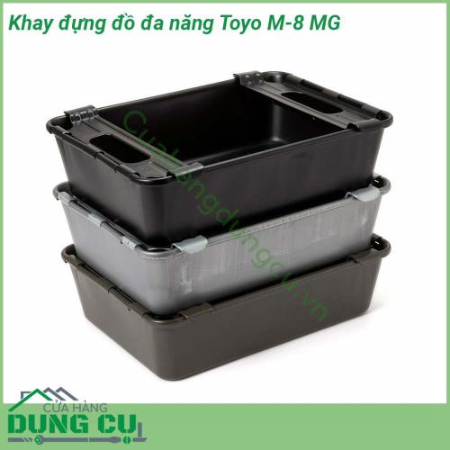 Khay đựng đồ đa năng Toyo M-8 MG với thiết kế nhỏ gọn bền đẹp Sản phẩm được dập nguyên tấm liền mạch bề mặt mạ kẽm chống gỉ hoàn hảo Sản phẩm còn phù hợp để làm các công việc DIY vườn tược hoặc sử dụng trên xe ô tô