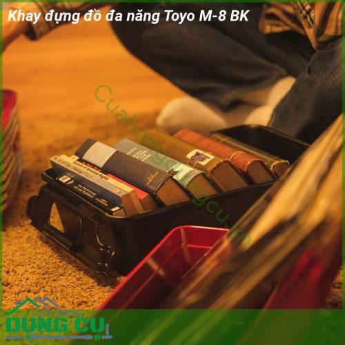 Khay đựng đồ đa năng Toyo M-8 BK với thiết kế nhỏ gọn bền đẹp Sản phẩm được dập nguyên tấm liền mạch  bề mặt mạ kẽm chống gỉ hoàn hảo  Sản phẩm còn phù hợp để làm các công việc DIY vườn tược hoặc sử dụng trên xe ô tô