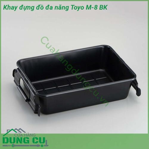 Khay đựng đồ đa năng Toyo M-8 BK với thiết kế nhỏ gọn bền đẹp Sản phẩm được dập nguyên tấm liền mạch  bề mặt mạ kẽm chống gỉ hoàn hảo  Sản phẩm còn phù hợp để làm các công việc DIY vườn tược hoặc sử dụng trên xe ô tô