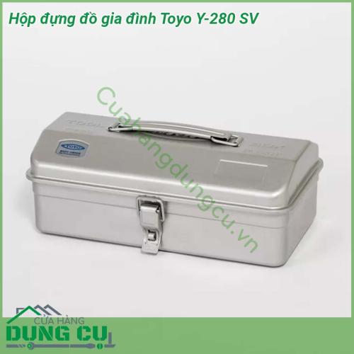 Hộp đựng đồ gia đình Toyo Y-280 SV thiết kế nhỏ gọn với 1 khoang chứa rộng Chất liệu thép không gỉ độ bền cao chống thấm nước dễ vệ sinh Bên ngoài được sơn tĩnh điện chống ăn mòn Tay cầm chắc chắn với khóa chốt đảm bảo an toàn khi cất đồ