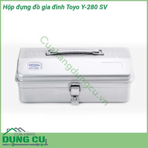 Hộp đựng đồ gia đình Toyo Y-280 SV thiết kế nhỏ gọn với 1 khoang chứa rộng Chất liệu thép không gỉ độ bền cao chống thấm nước dễ vệ sinh Bên ngoài được sơn tĩnh điện chống ăn mòn Tay cầm chắc chắn với khóa chốt đảm bảo an toàn khi cất đồ