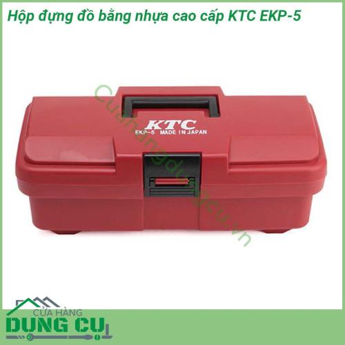 Hộp đựng đồ bằng nhựa cao cấp KTC EKP-5 làm từ chất liệu nhựa cao cấp  độ bền cao và chịu lực tốt  Có tay cầm giúp việc xách mang hộp đựng dụng cụ thuận lợi cho việc sửa chữa tháo lắp ở những nơi xa  Có chốt khóa đảm bảo cho việc bảo quản cất giữ sản phẩm