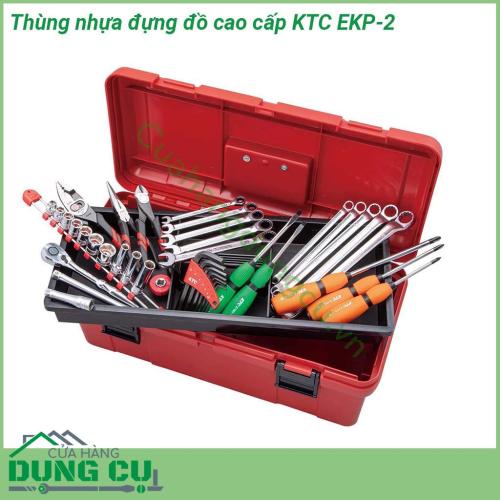 Thùng nhựa đựng đồ cao cấp KTC EKP-2 được làm bằng nhựa cao cấp cứng siêu siêu bền  Với thiết kế thông minh có thể tháo rời  quai xách tiện dụng cho việc mang theo mọi lúc 2 chốt khóa chắn chắn ngăn đựng đồ lớn đảm bảo cho việc bảo quản cất giữ sản phẩm