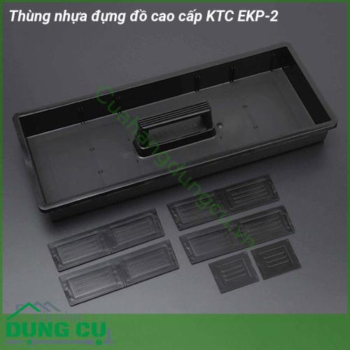 Thùng nhựa đựng đồ cao cấp KTC EKP-2 được làm bằng nhựa cao cấp cứng siêu siêu bền  Với thiết kế thông minh có thể tháo rời  quai xách tiện dụng cho việc mang theo mọi lúc 2 chốt khóa chắn chắn ngăn đựng đồ lớn đảm bảo cho việc bảo quản cất giữ sản phẩm