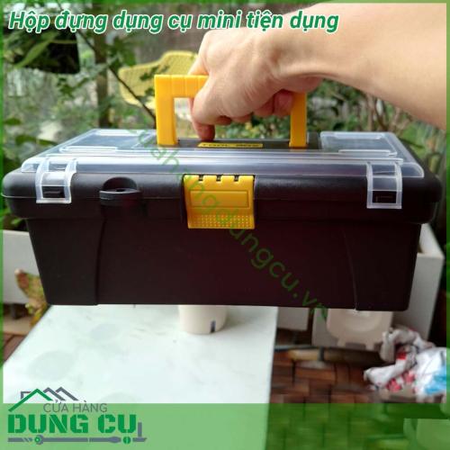 Hộp đựng dụng cụ mini tiện dụng làm từ chất liệu nhựa cao cấp  đảm bảo độ bền và chịu lực tốt  Khóa gài chắc chắn an toàn  Tay cầm thoải mái chắc chắn Ngăn đựng đồ rộng rãi  giúp bảo quản các thiết bị chỉ trong một hộp đựng đa năng và tiện dụng